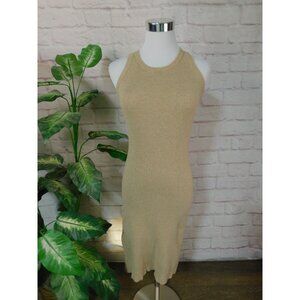 Rachel Zoe Beige Ribbed Knit Dress Women's Small